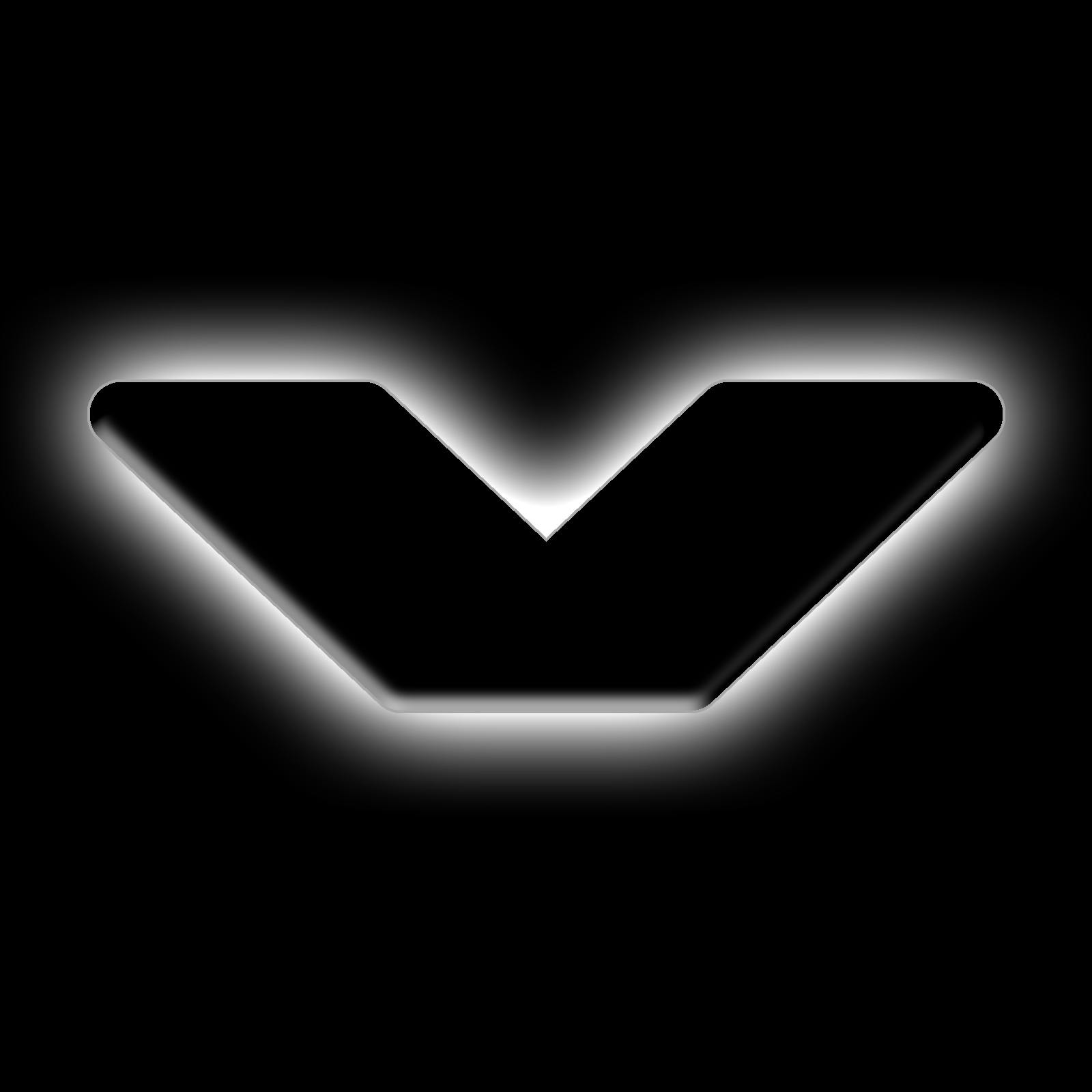 Oracle Lighting 3141-V-001 Universal Illuminated LED Letter Badges - Matte Black Surface Finish - V - White