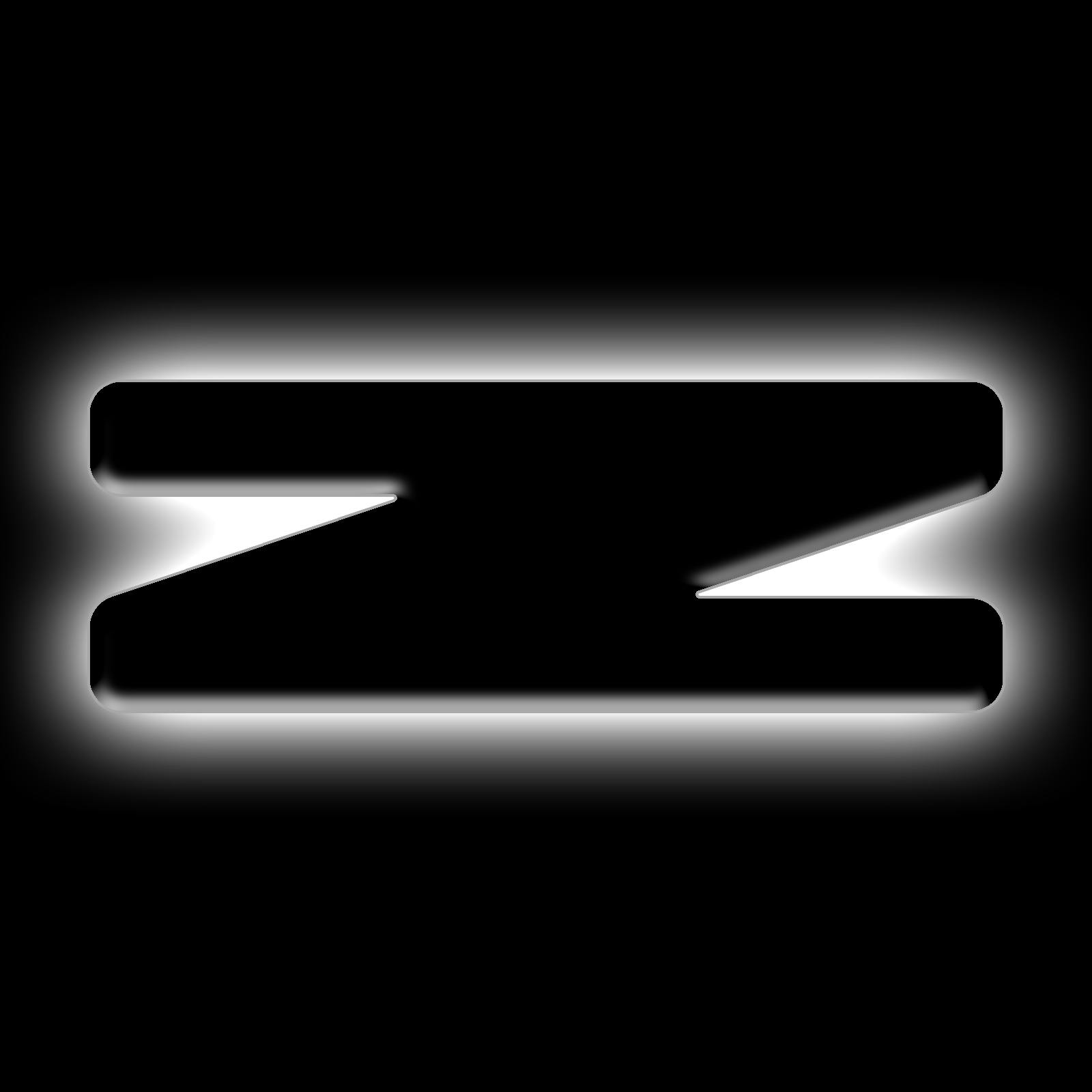 Oracle Lighting 3141-Z-001 Universal Illuminated LED Letter Badges - Matte Black Surface Finish - Z - White