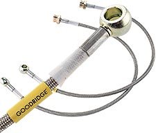 Goodridge USA D-FBL-45 Braided Stainless Front Brake Hose Kit for 55-66 Jeep CJ-3B, CJ-5 & CJ-6 with 1"-4" Lift