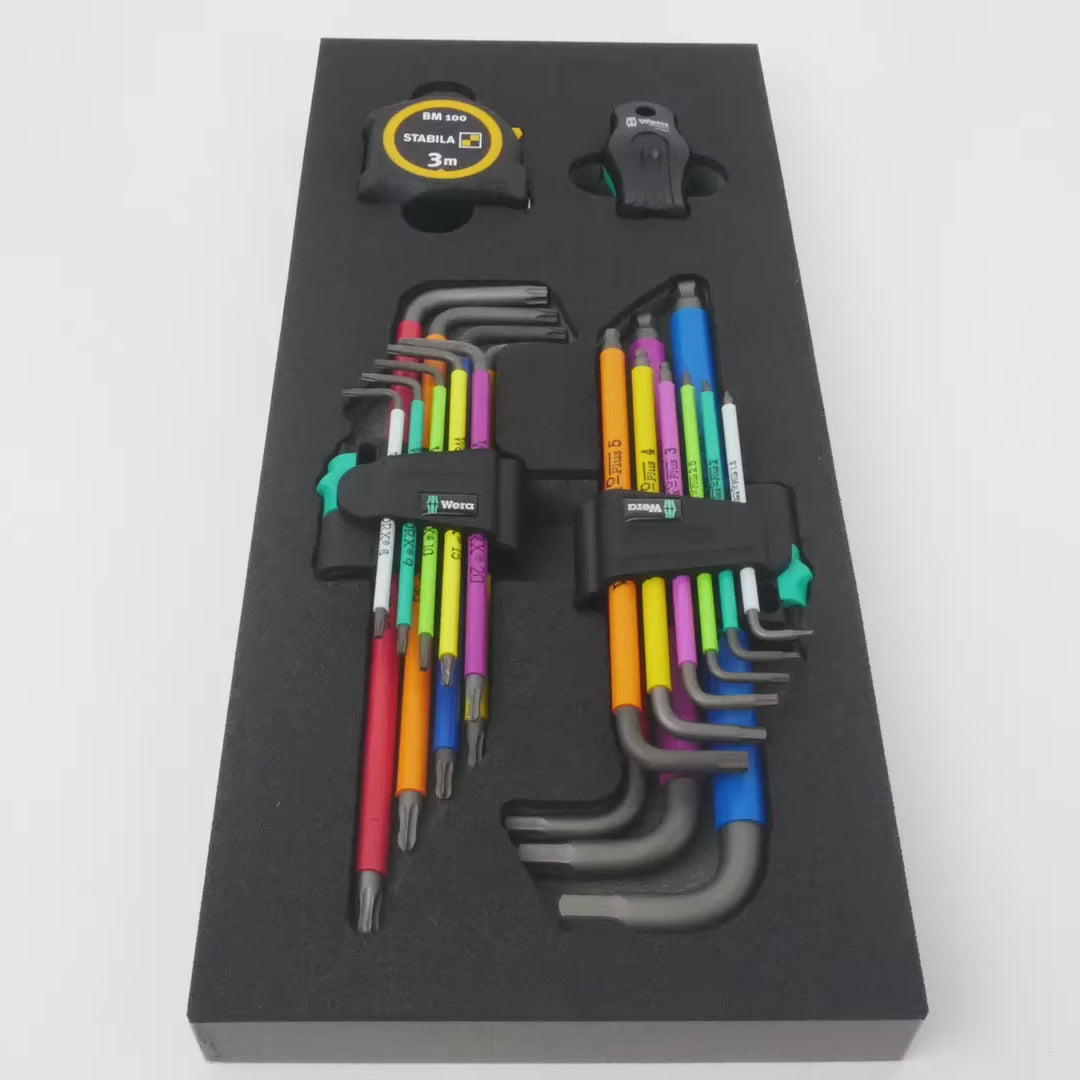 Wera 150140 Foam Insert L-Key Set 1, 20 Pieces