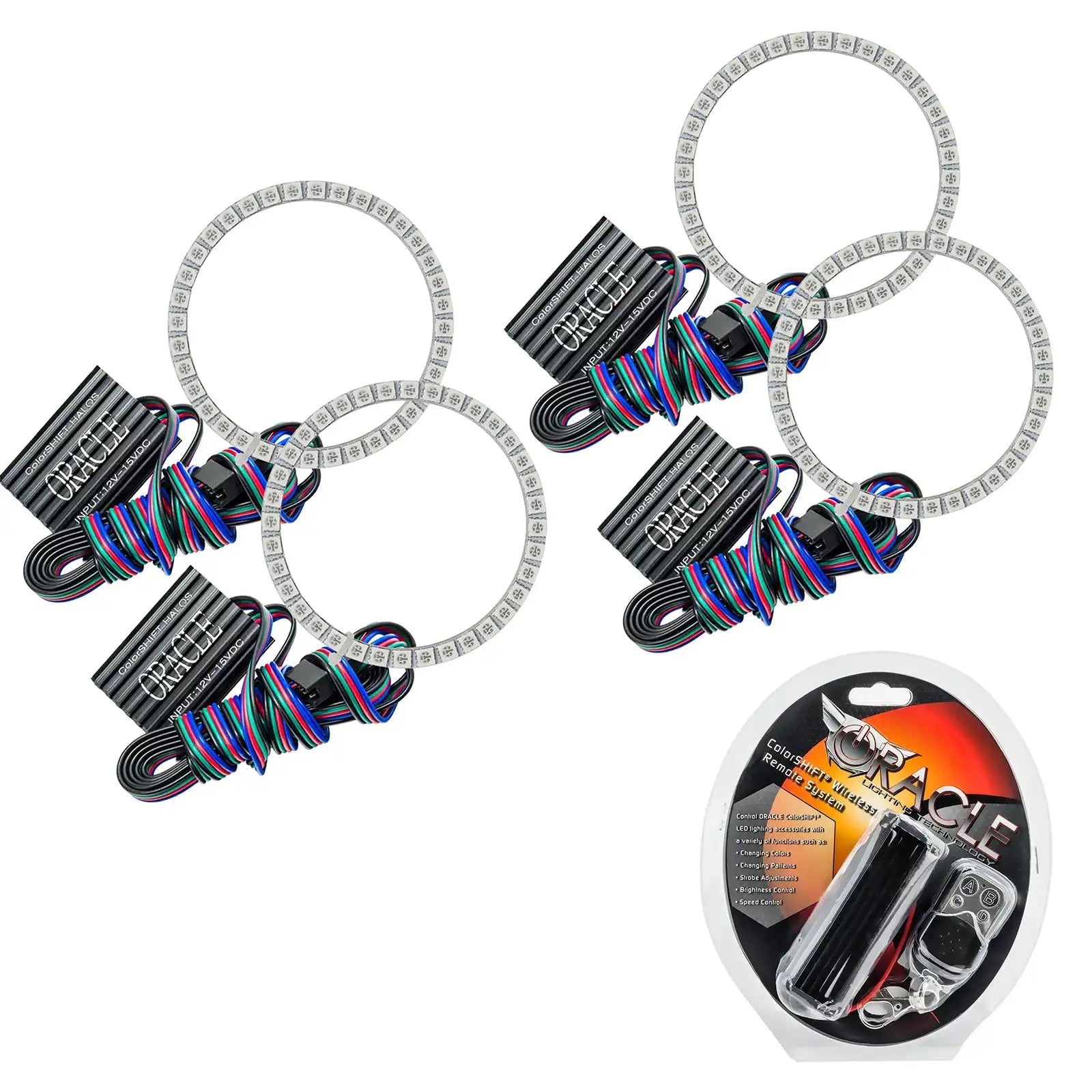 Oracle Lighting 2616-330 2003-2005 Yamaha R6 LED Headlight Halo Kit - ColorSHIFT - w/RF Controller