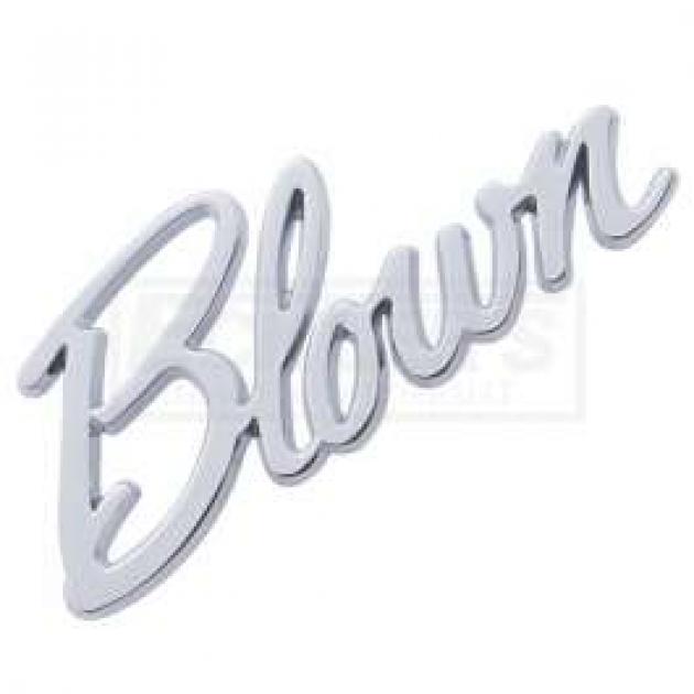Chevy Blown Script Emblem, Chrome, 1955-1957