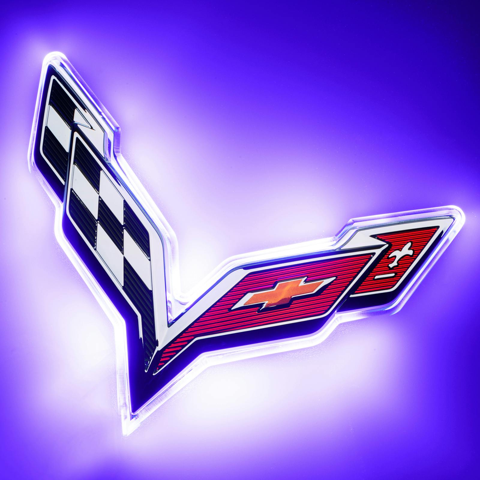 Oracle Lighting 3633-007 2015-2019 Chevrolet Corvette C7 Illuminated LED Rear Emblem - UV/Purple