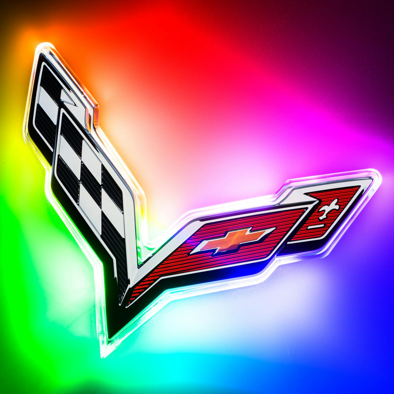 Oracle Lighting 3633-333 2015-2019 Chevrolet Corvette C7 Illuminated LED Rear Emblem - ColorSHIFT