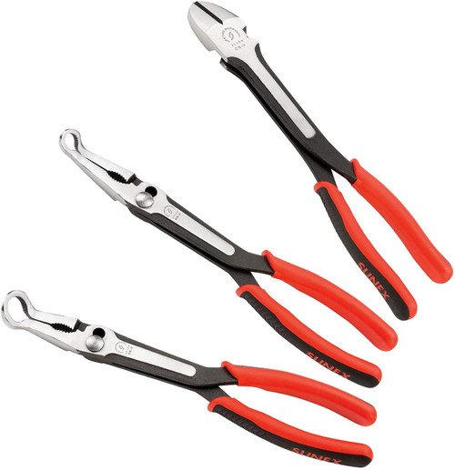 Sunex 3704V Heavy Duty Hose Gripper & Cutting Pliers Set, 11" Heavy Duty Cutter