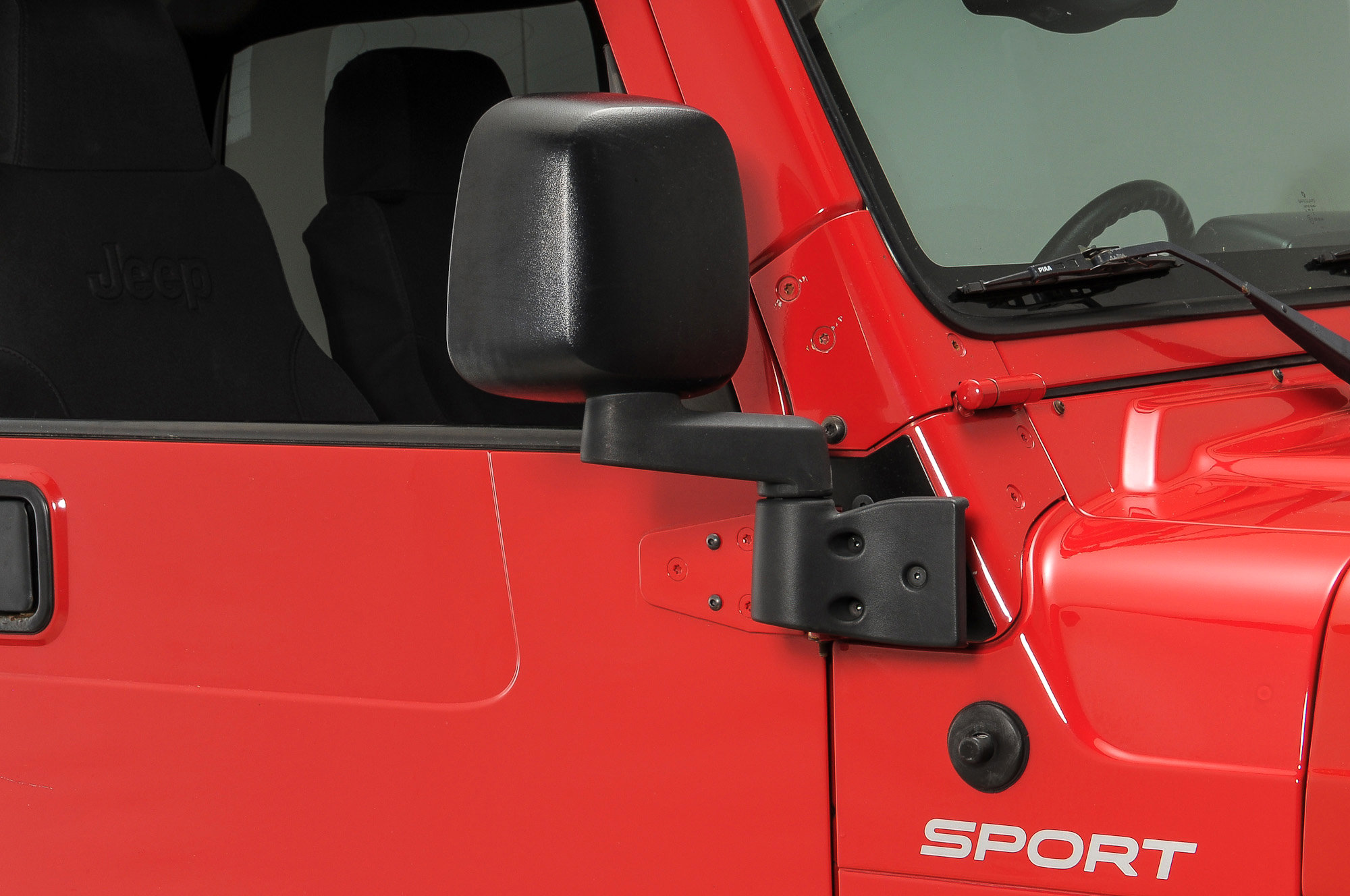 Quadratec Mirror Relocation Bracket Kit for 97-06 Jeep Wrangler TJ & Unlimited