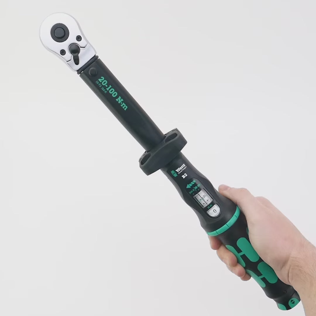 Wera 075611 Torque Wrench 20-100 Nm Reversible Ratchet 3/8" Drive