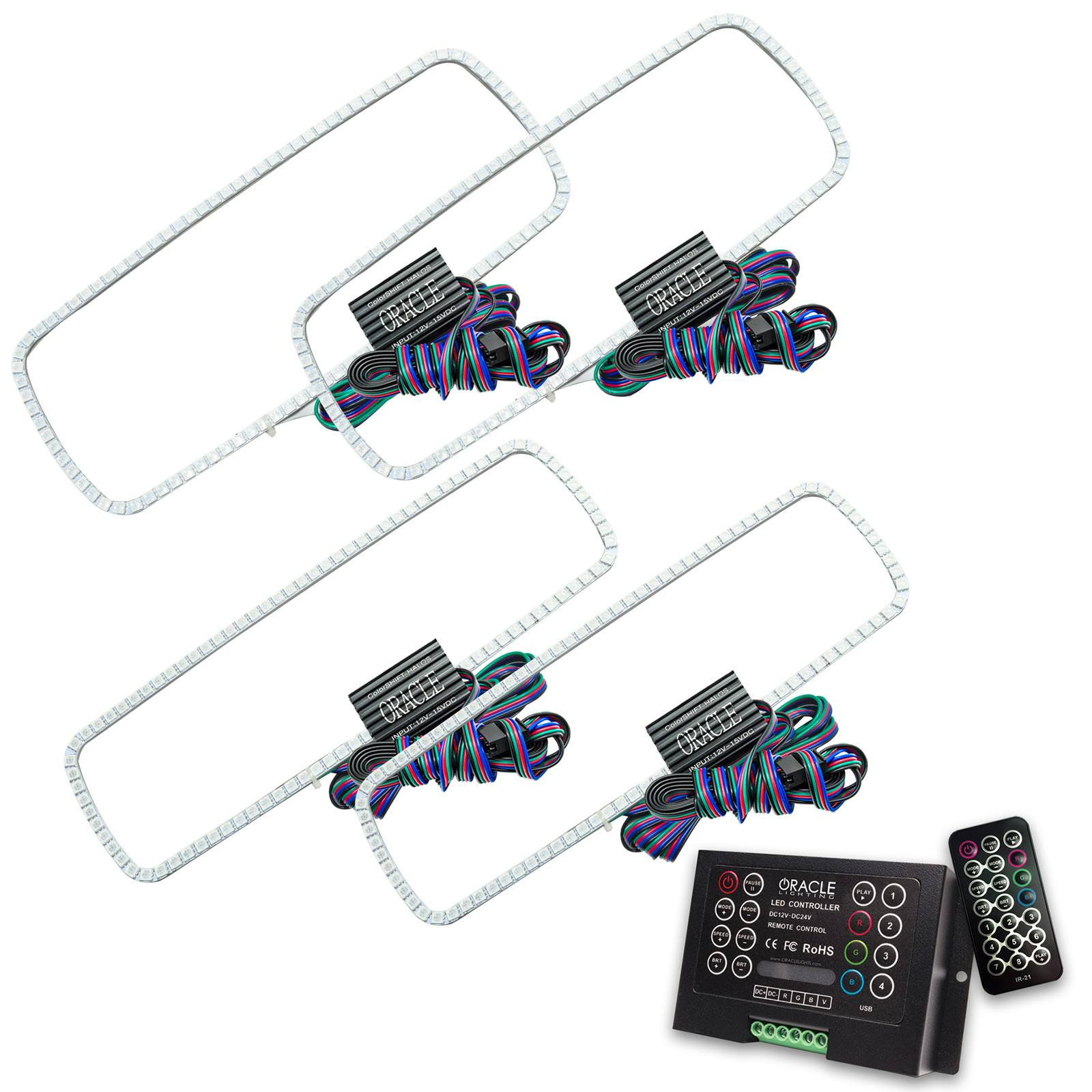 Oracle Lighting 3974-333 2005 Ford Excursion LED Headlight Halo Kit - ColorSHIFT - w/2.0 Controller