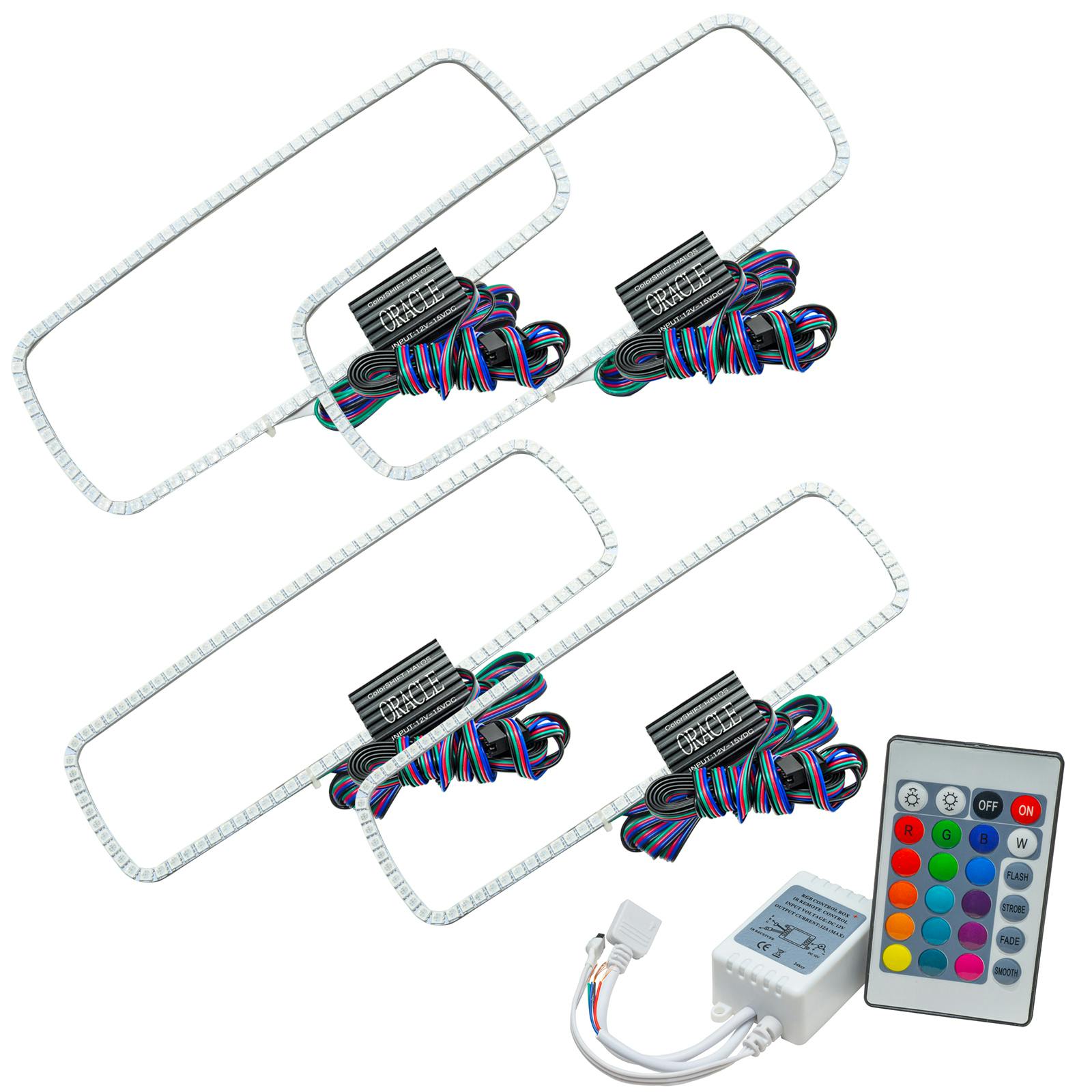 Oracle Lighting 3974-504 2005 Ford Excursion LED Headlight Halo Kit - ColorSHIFT - w/Simple Controller