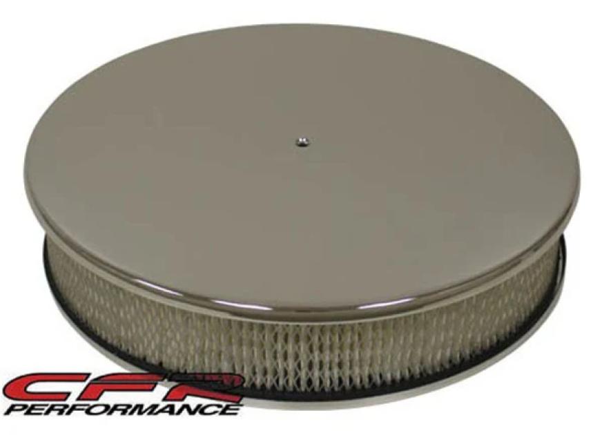 CFR Performance 1937-2027 GM/Ford/Mopar 14" Round Chrome Aluminum Air Cleaner - Smooth HZ-6801-C