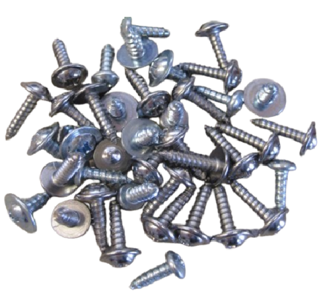 Redline Restomotive 1955-1957 Chevy 2-Door Hardtop Flipper & Upper Quarter Channel Mounting Screws