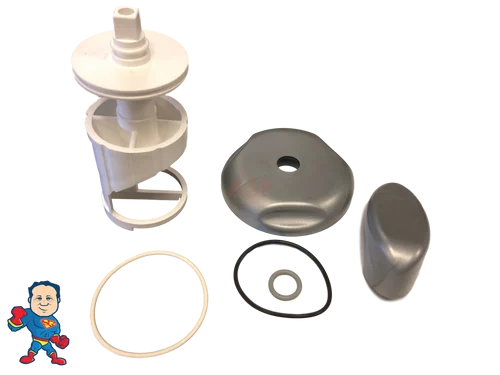 4″ JACUZZI Premium Spa Diverter Valve Complete Repair Kit – Cap, Handle, Stem & O-Rings
