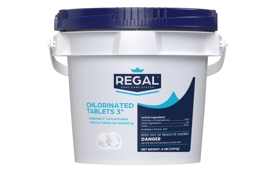 4 lb 3″ Chlorinated Tabs Unwrapped Pail