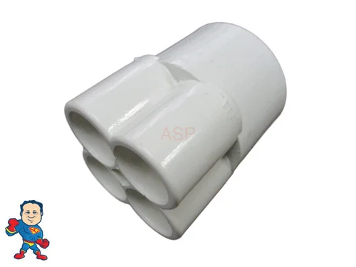 4-Port Transition Manifold – 1-1/2″ to 1/2″ Slip Connections for Hot Tub Plumbing