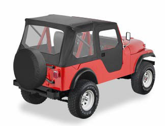 Bestop 5130601 Tigertop Soft Top in Black Vinyl for 55-81 Jeep CJ-6