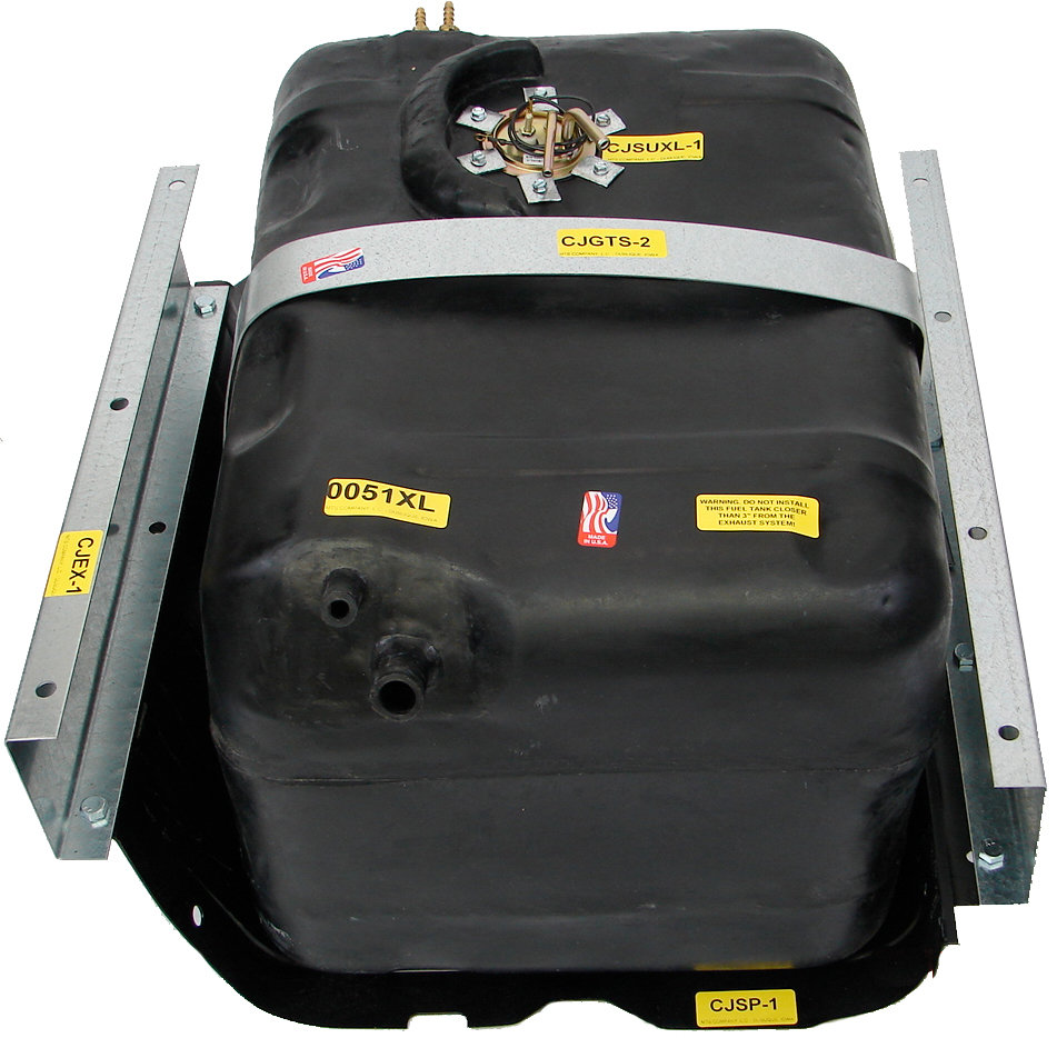 MTS 0051XL Polyethylene 21 Gallon Fuel Tank with Conversion Kit for 78-86 Jeep CJ-5 & CJ-7 with factory 15 Gallon Tank
