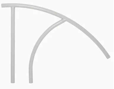 44″ White Triton Return-To-Deck Handrail