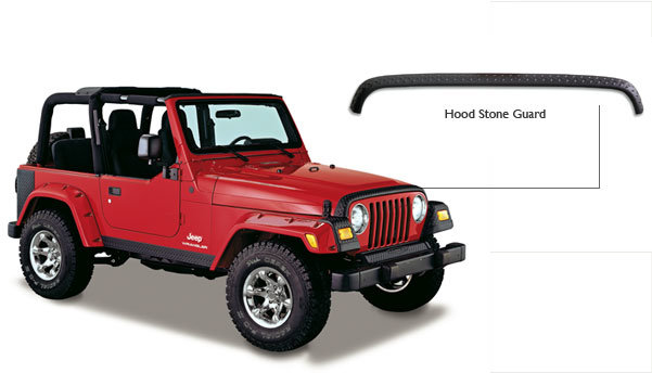 Bushwacker 14006 TrailArmor Hood Stone Guard for 97-06 Jeep Wrangler TJ