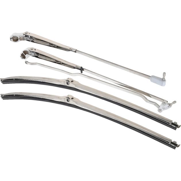 1970-81 Camaro, Firebird, Windshield Wiper Arm & Blade Set, with Recessed Wipers, Stainless Steel