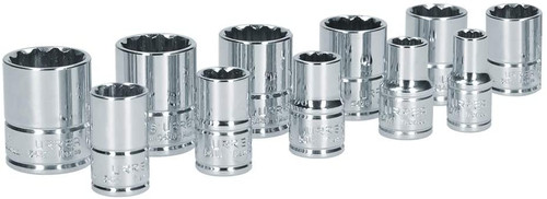 1/2" Drive 12-Point Sockets 11 Pieces Set 54111