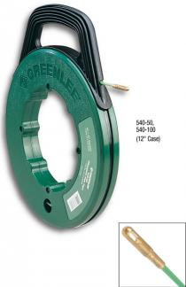 50' x .175 in(15.2 m x 4.4 mm) Fiberglass Fish Tape in Winder Case