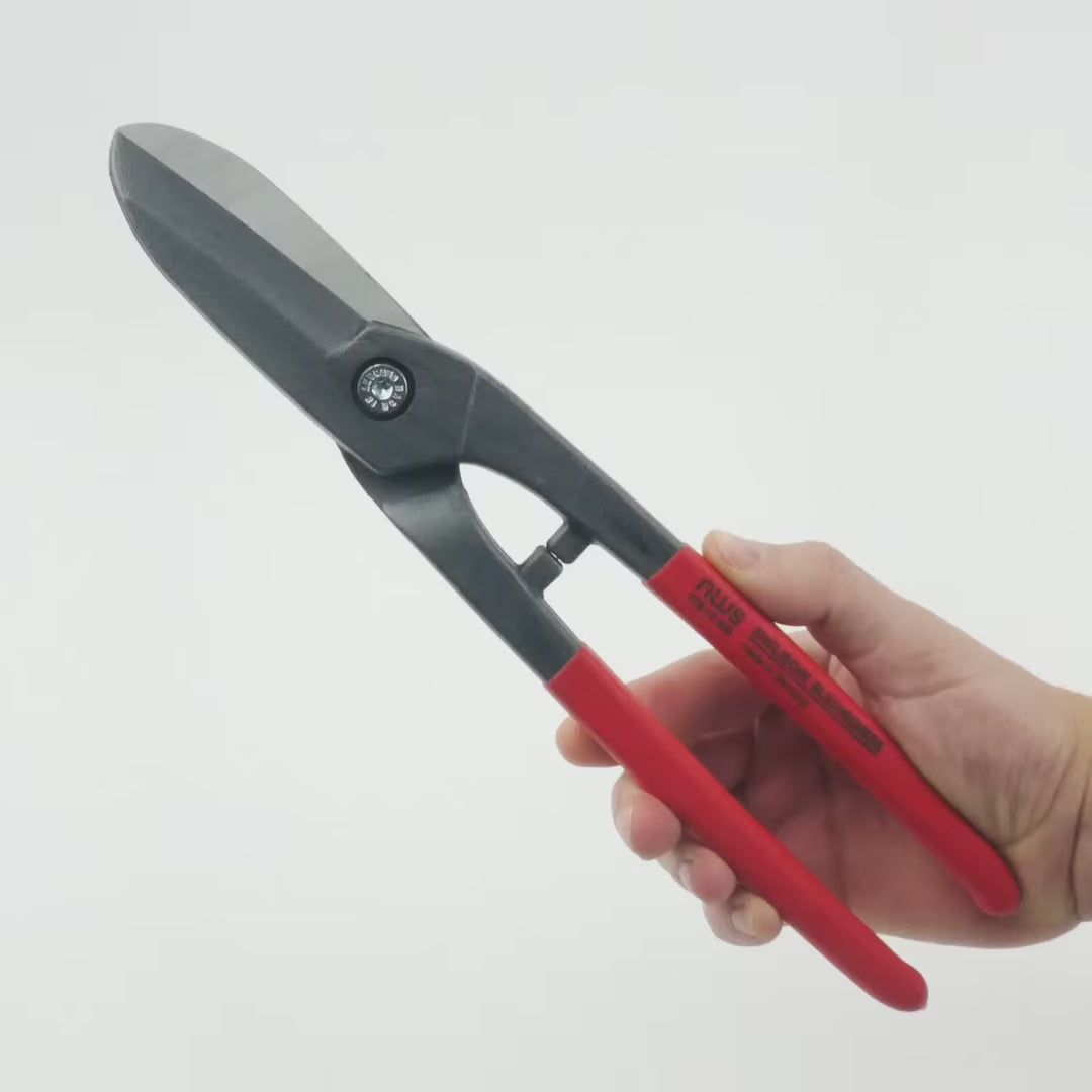 NWS 12" English Pattern Tin Snips - Atramentized - Plastic Grip