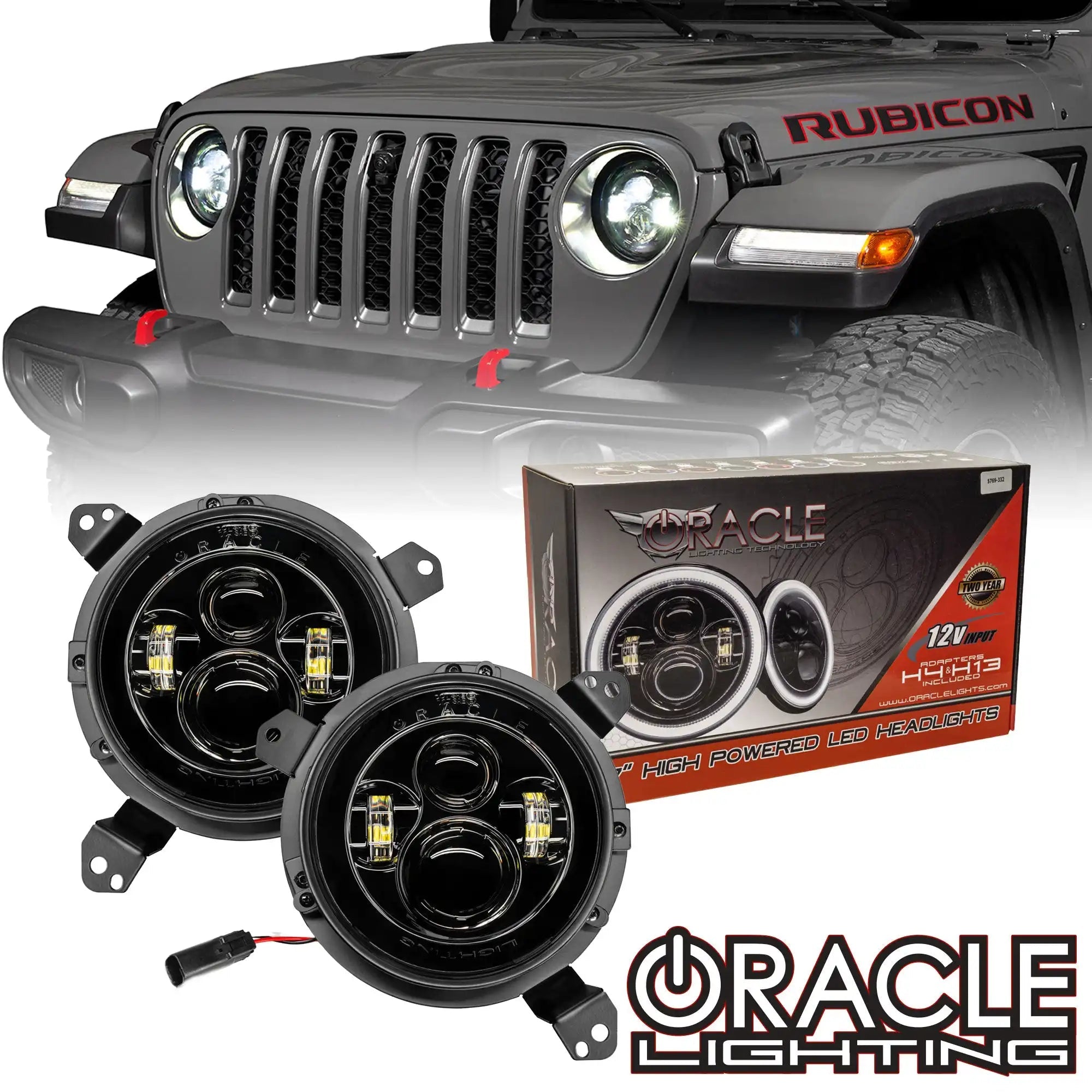 Oracle Lighting 5769J-504 Jeep Wrangler JL/Gladiator JT 7in. High Powered LED Headlights (Pair) - No Halo