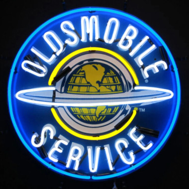 Neonetics 5OLDBK Oldsmobile Service Sign With Backing Neon Sign