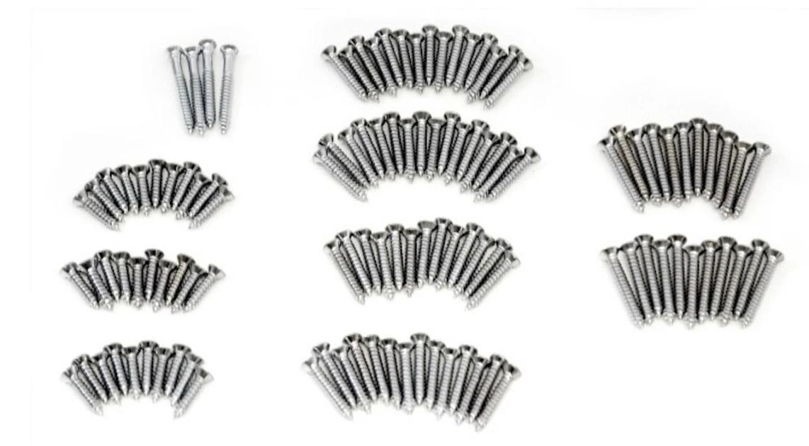 Redline Restomotive 1955-1957 Chevy Sedan Delivery Interior Garnish Molding Trim Screw Set