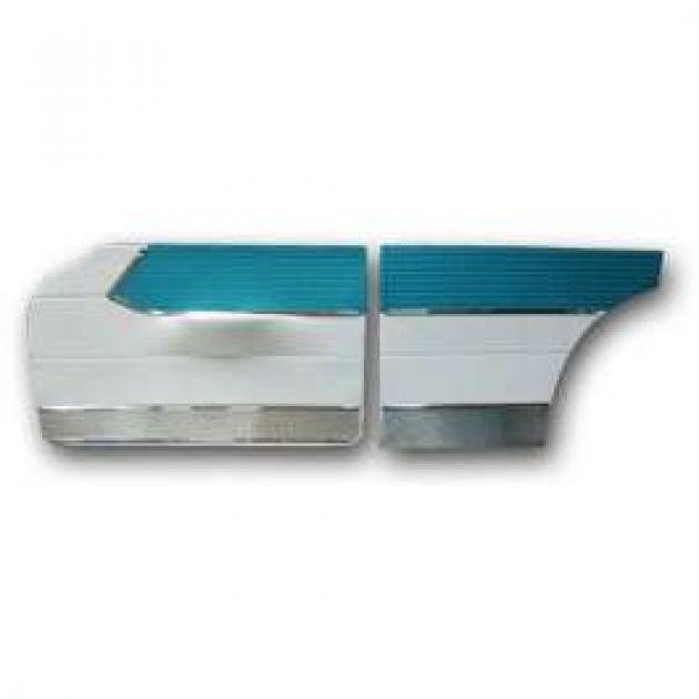 Chevy Preassembled Door & Quarter Interior Panel Kit, Nomad, Blue/Beige Trim, 1955