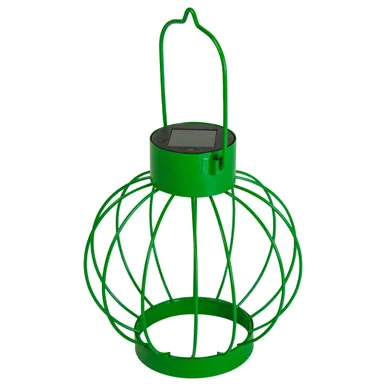 6.5″ Green Outdoor Hanging LED Solar Lantern – Vintage meets Modern Lighting