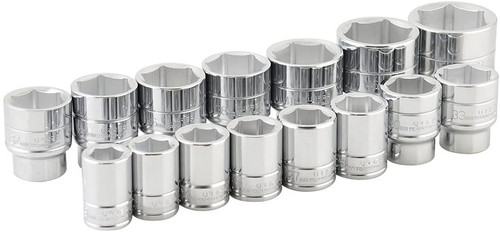 3/4" Drive 6-Point Sockets 15 Pieces Set 55207
