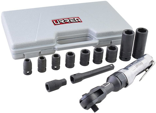 Flexible Head Air Ratchet Set With Sockets In Metrics