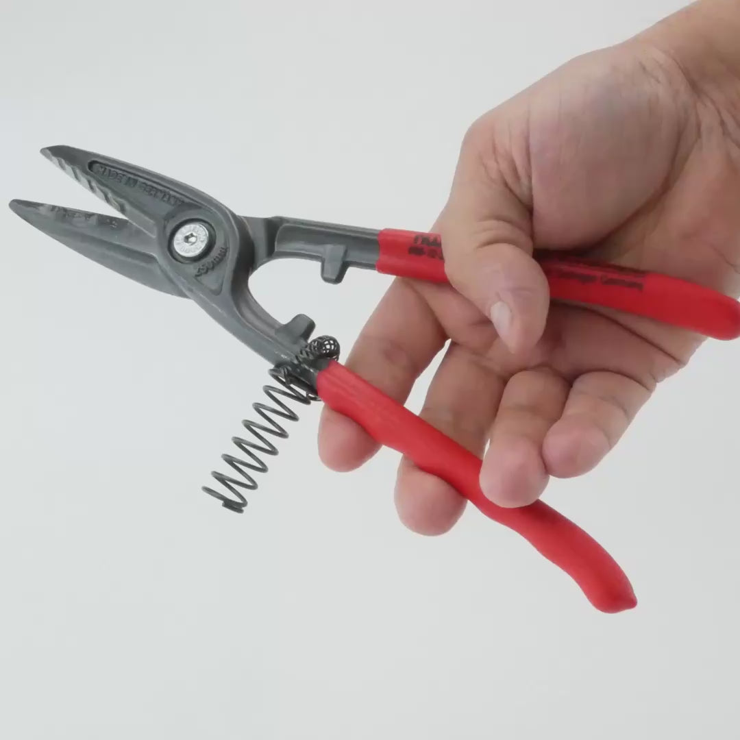NWS 10" Berlin Pattern Tin Snips - Atramentized - Plastic Grip