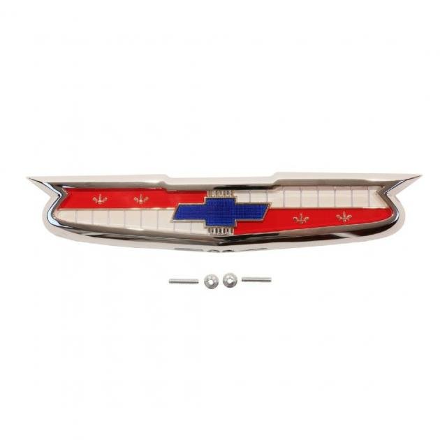 Trim Parts 55 Full-Size Chevrolet Hood Emblem Assembly, Each 1022