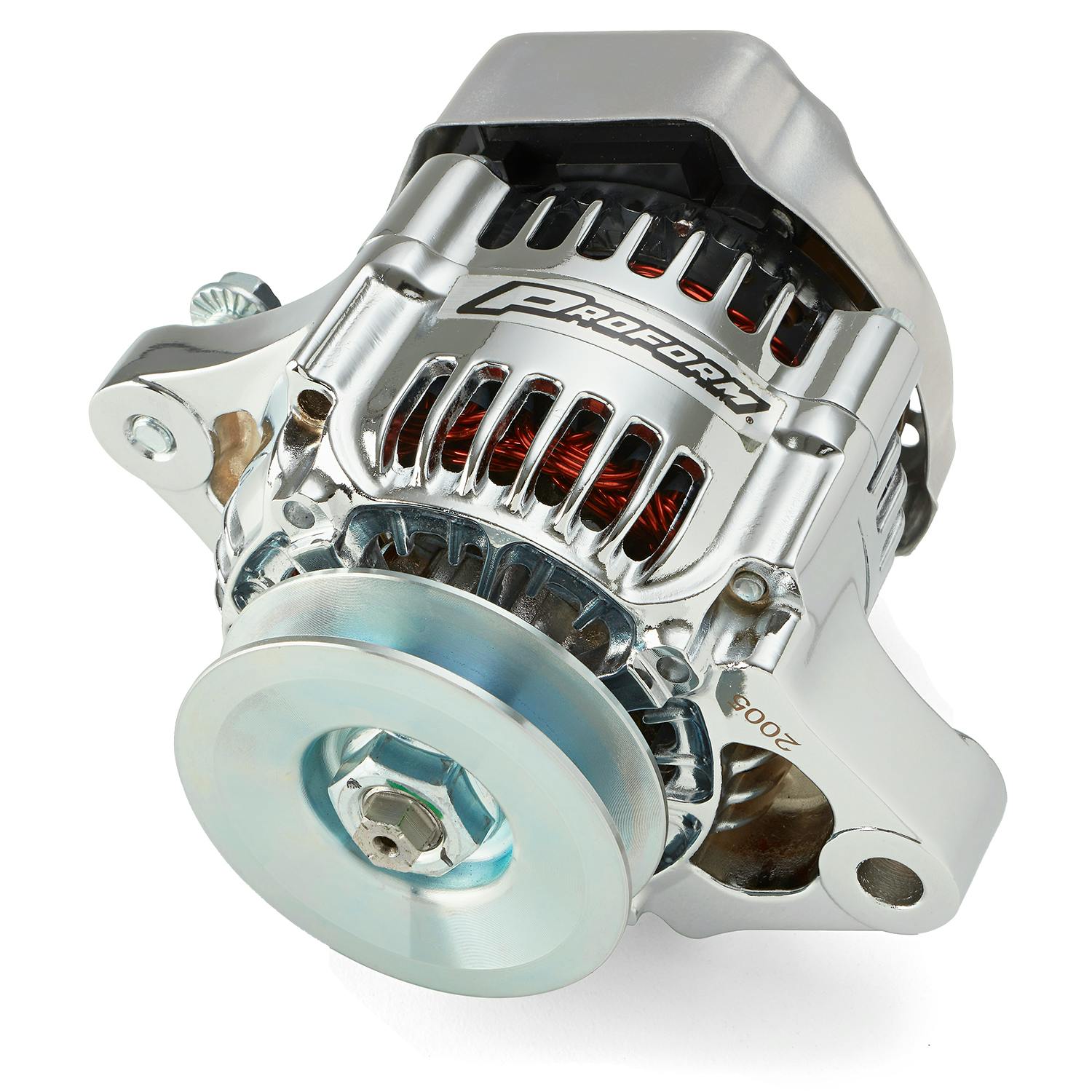 PROFORM 66431 100% NEW, CHROME, 1-WIRE MINI ALTERNATOR, GM 50 AMP.