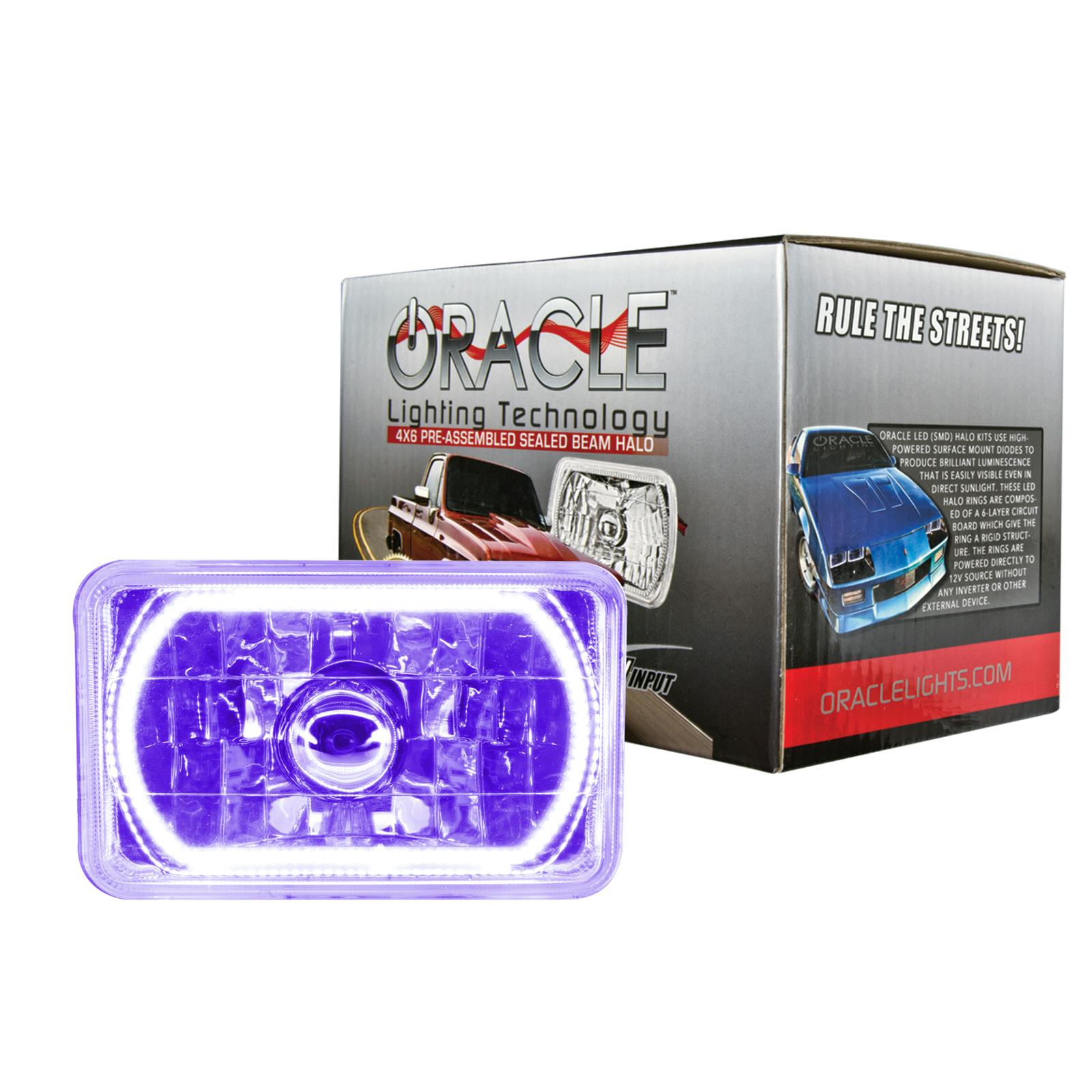 Oracle Lighting 6909-007 Pre-Installed Lights 4x6 IN. Sealed Beam - UV/Purple Halo