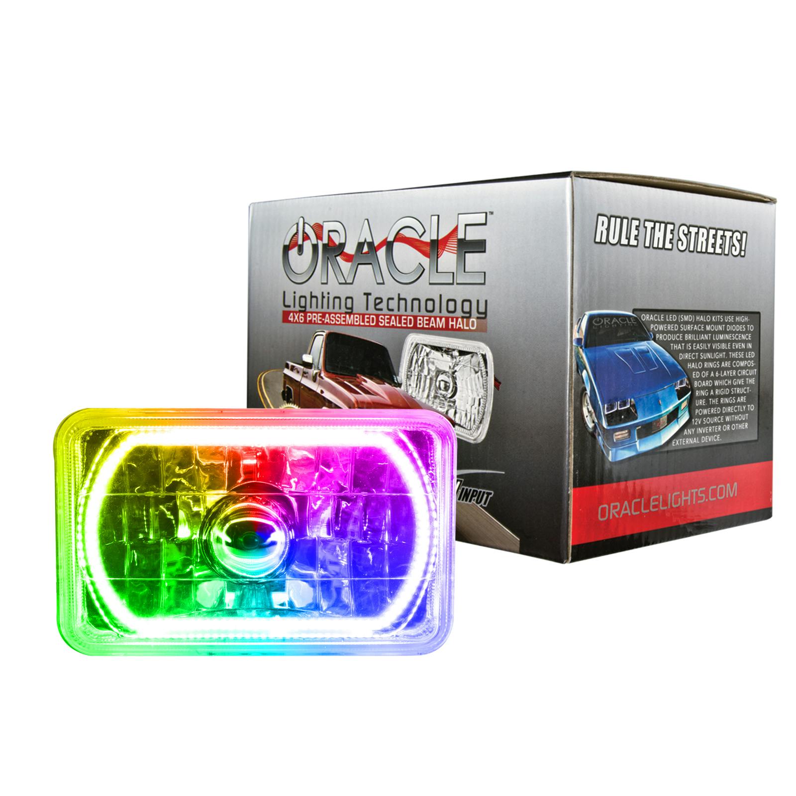 Oracle Lighting 6909-333 Pre-Installed Lights 4x6 IN. Sealed Beam - ColorSHIFT Halo