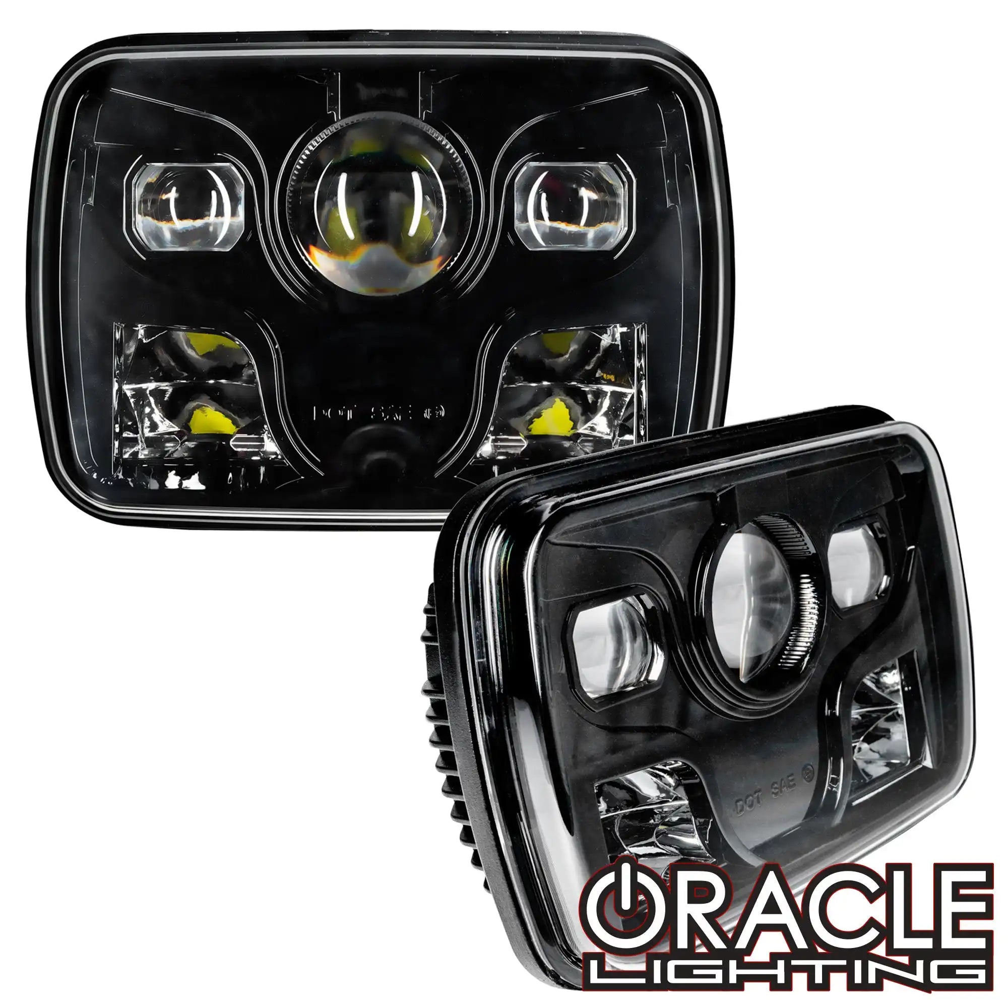 Oracle Lighting 6919-001 7"x6" 40W Replacement LED Headlight - Black (Pair) - 6000K