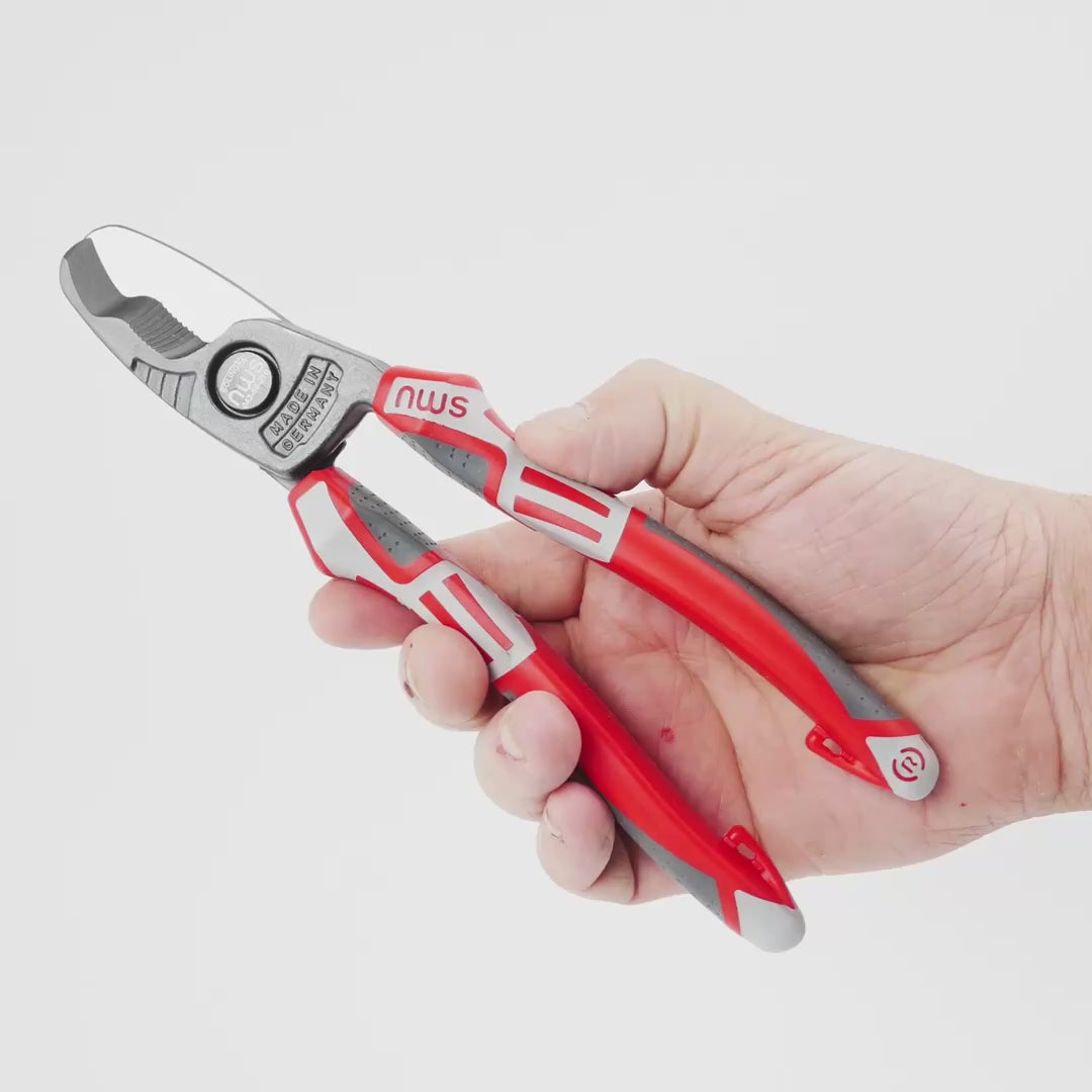 NWS 8.25" Cable Cutter - TitanFinish - SoftGripp, Tethered Attachment