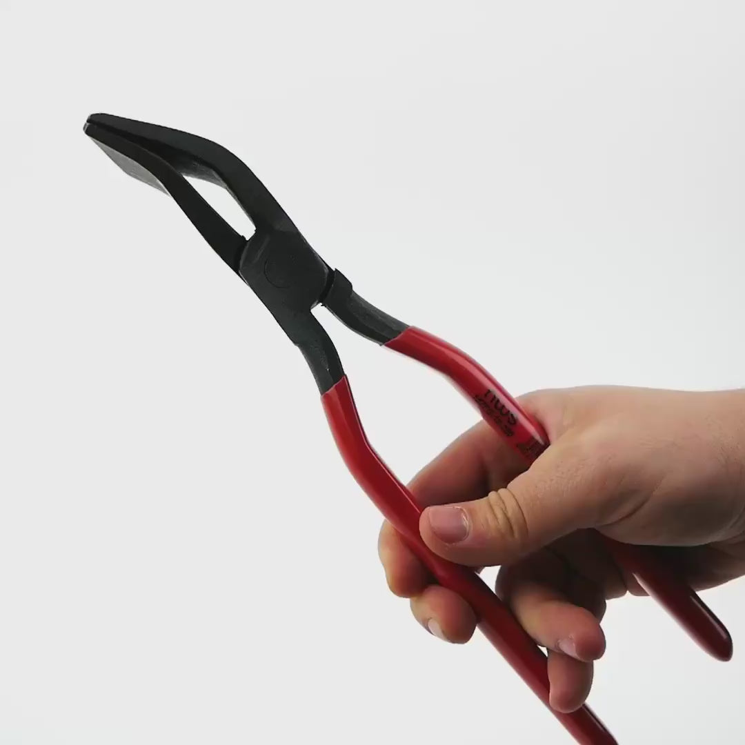 NWS 11" Plumbers Seaming Pliers - Atramentized - Plastic Grip - 45 Degree