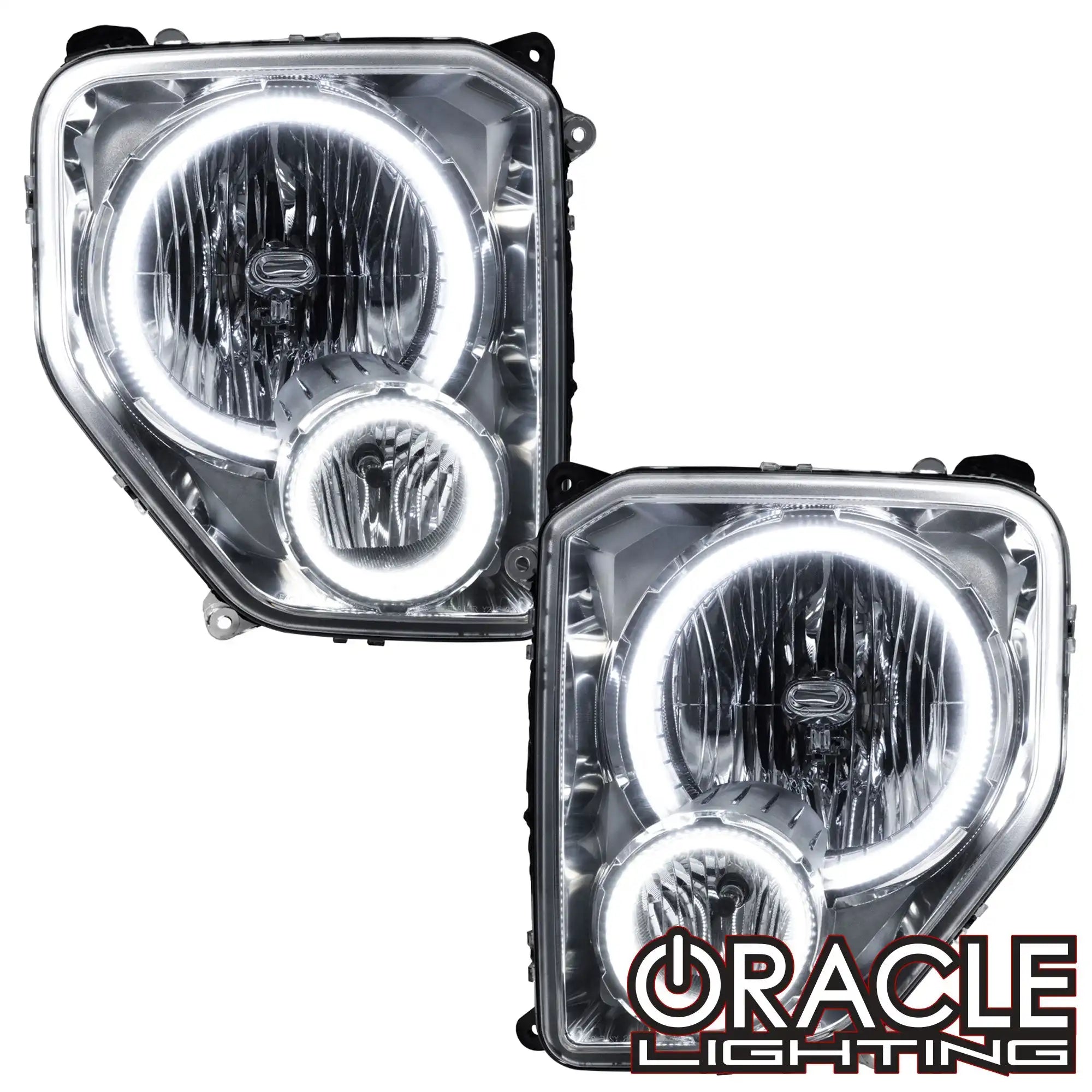 Oracle Lighting 7075-001 2008-2012 Jeep Liberty Pre-Assembled LED Halo Headlights - White
