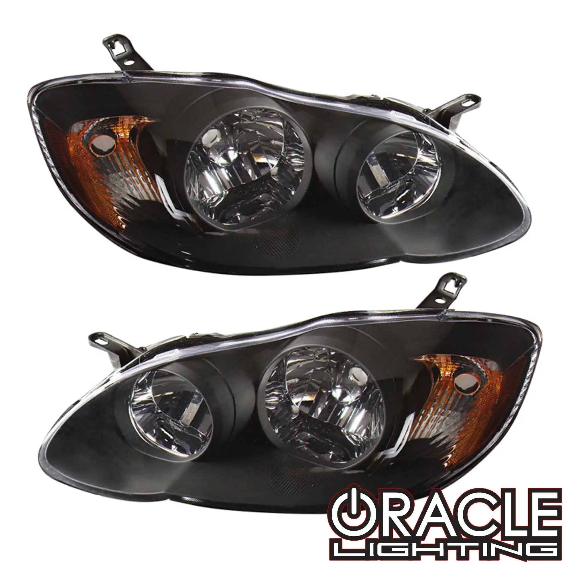 Oracle Lighting 7117-001 2003-2004 Toyota Corolla S-Type Pre-Asm Halo HLs - (Black) - White