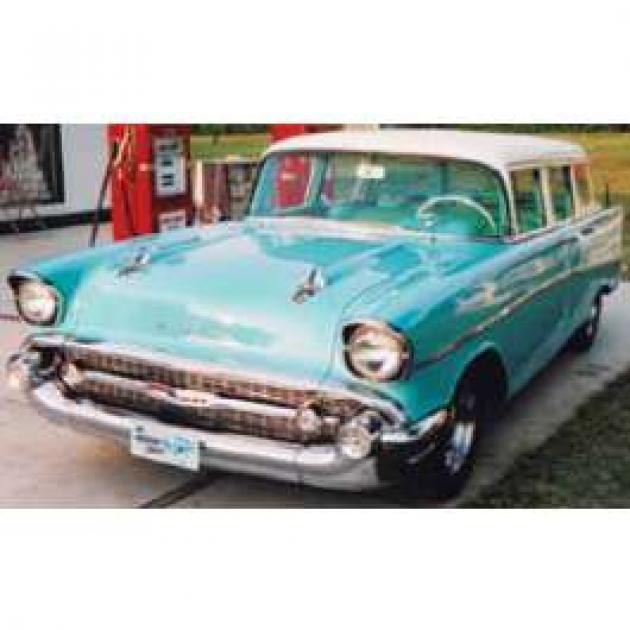 Chevy Side Glass Set, Clear, 4-Door Wagon, 1955-1957