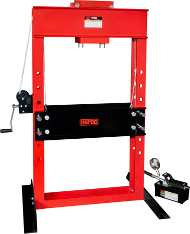 Norco 78057A 50 Ton Press with Air/Hydraulic Foot Pump - 6 1/4" Stroke