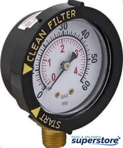 788379704346 Pentair Pool Products Pressure Gauge, Pentair, 1/4″mpt, Bottom Mount, Adj Face 190058 53003201