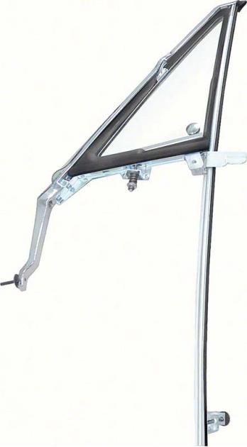 1967 Camaro, Firebird, Vent Window Frame Assembly, With Clear Glass, LH Driver Side