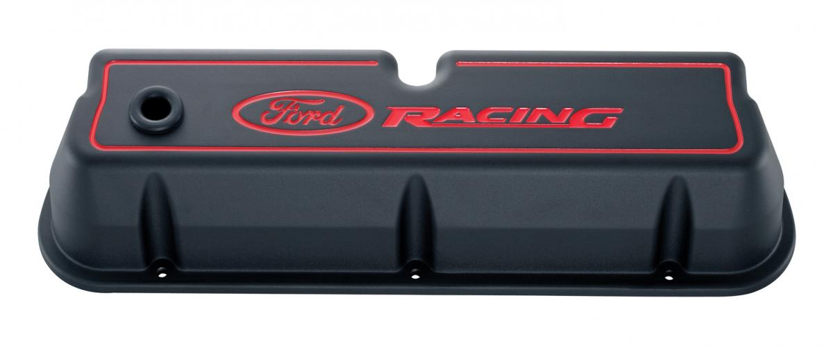 Proform Engine Valve Covers, Tall Style, Die Cast, Black with Ford Logo, For SB Ford 302-003