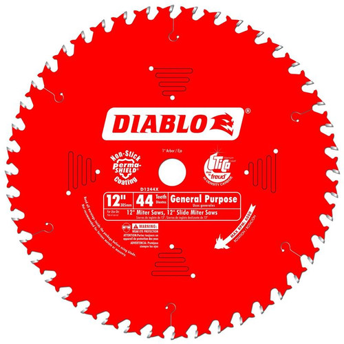 Diablo 12-Inch 44 Tooth Miter Saw Blade with 1in. Arbor