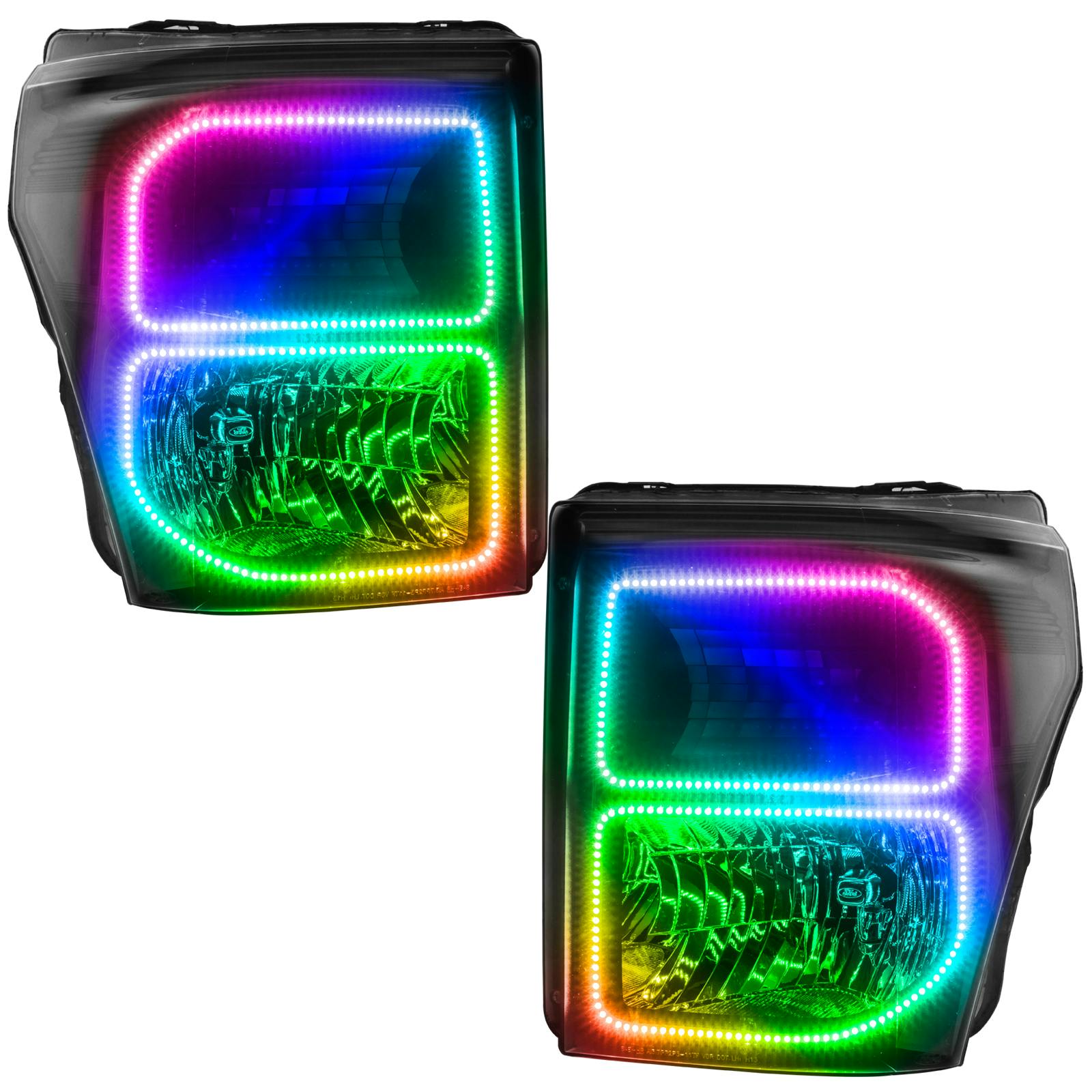 Oracle Lighting 8159-334 2011-2016 Ford F-250/350 SD Pre-Asm Halo HLs - (Black) - CS - w/No Ctrl
